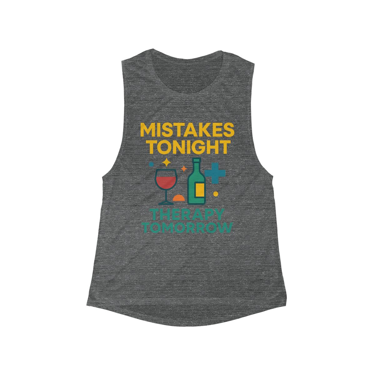Mistakes Tonight Therapy Tomorrow Flowy Scoop Tank - Image 2