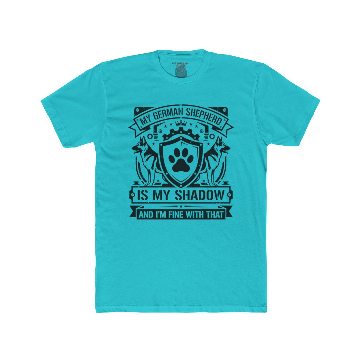 My German Shepherd Is My Shadow T-Shirt | Paw Print Crest Dog Lover Tee - Image 12