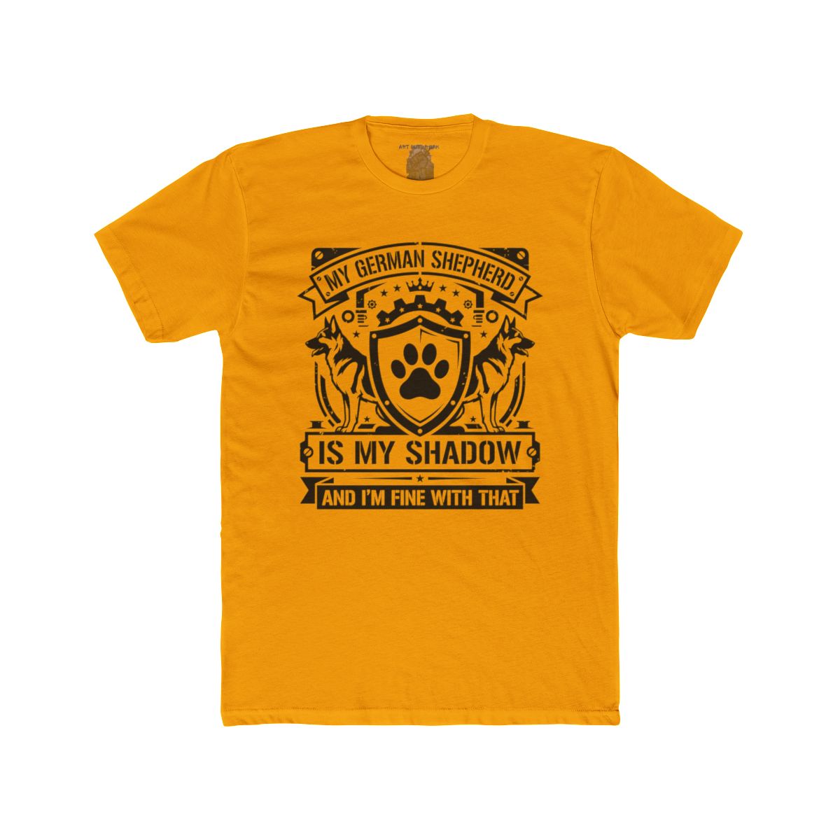 My German Shepherd Is My Shadow T-Shirt | Paw Print Crest Dog Lover Tee - Image 6