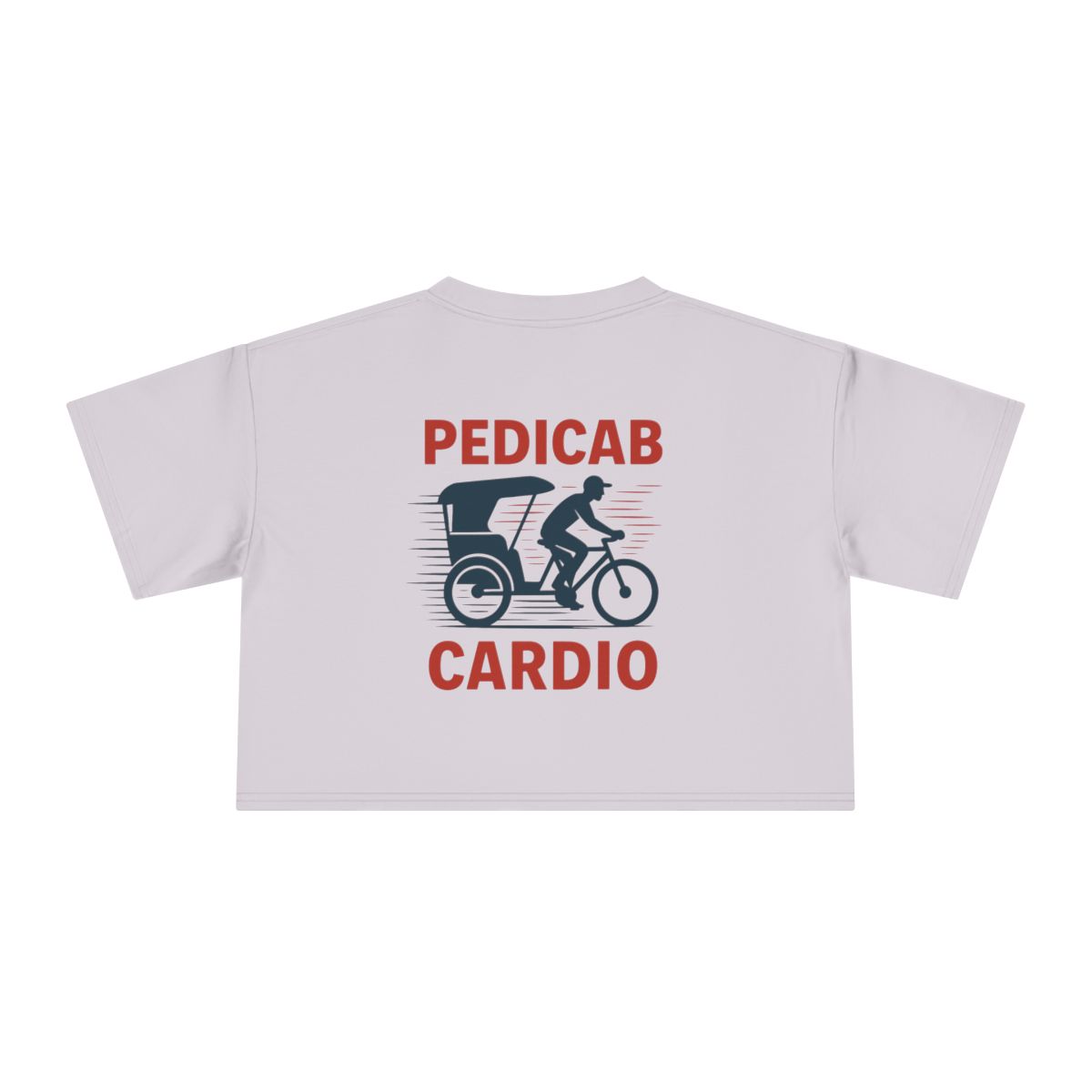 Pedicab Cardio Crop Tee | Pedicab Illustration Fitness Shirt - Image 6
