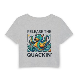 Release the Quackin' Duck Baby Tee | Cute Retro Rubber Duck Illustration