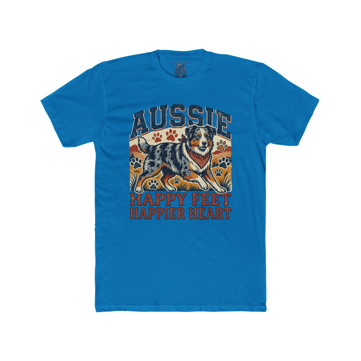 Aussie Happy Feet Happier Heart Tee | Australian Shepherd Dog Shirt - Image 12