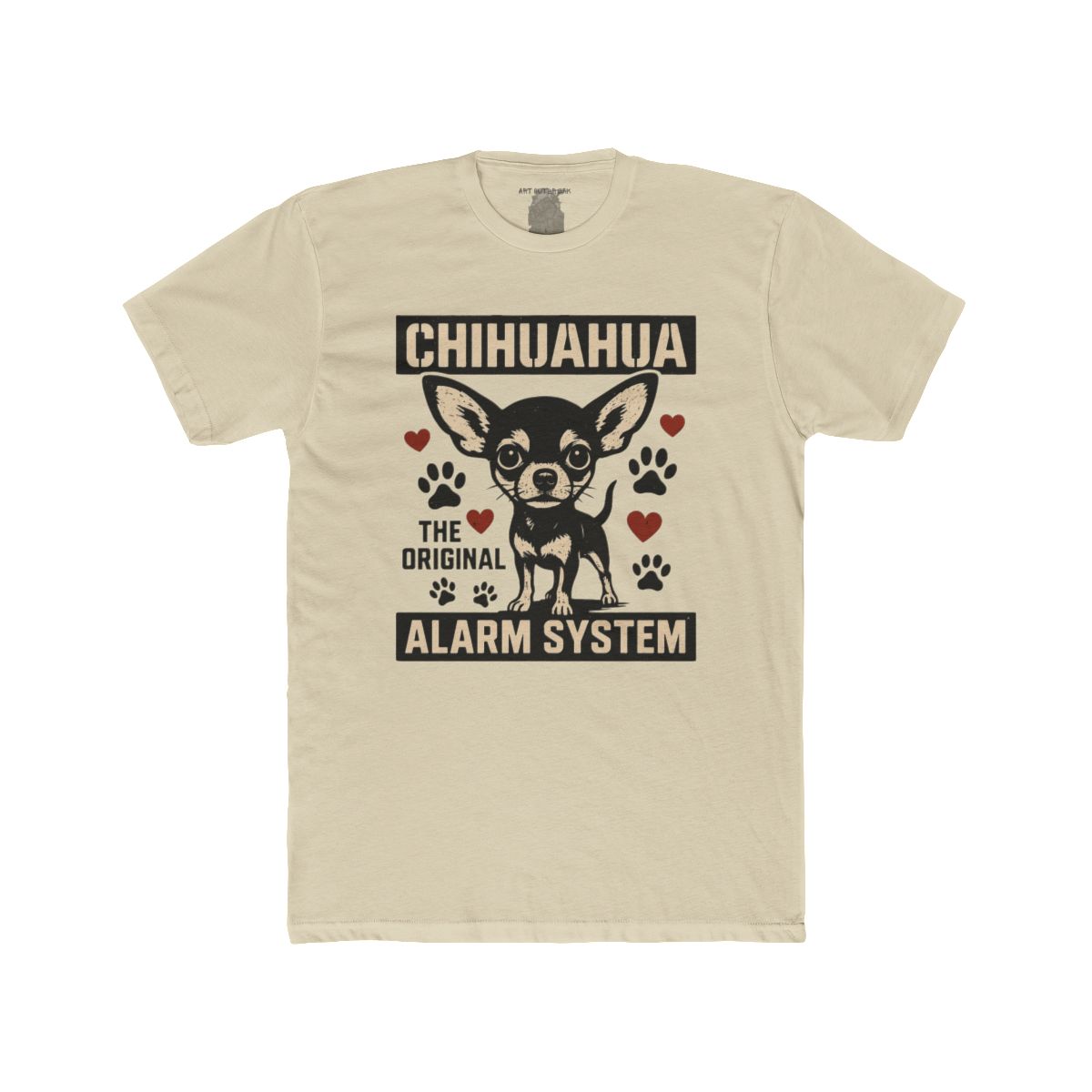Chihuahua the Original Alarm System T-Shirt | Cute Dog Paw Print Tee - Image 3