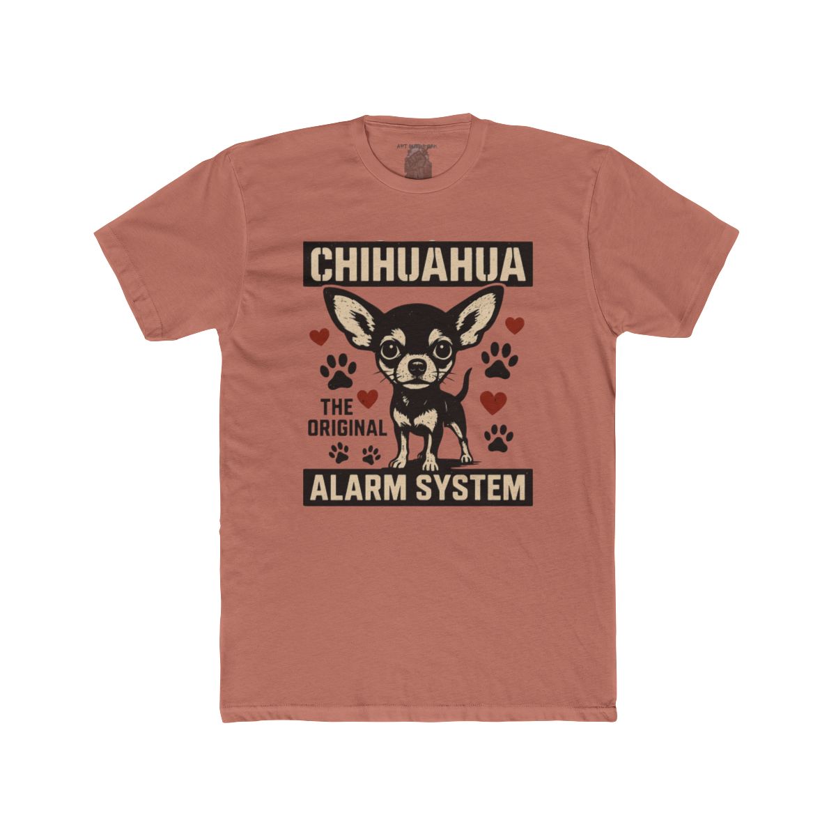 Chihuahua the Original Alarm System T-Shirt | Cute Dog Paw Print Tee - Image 4