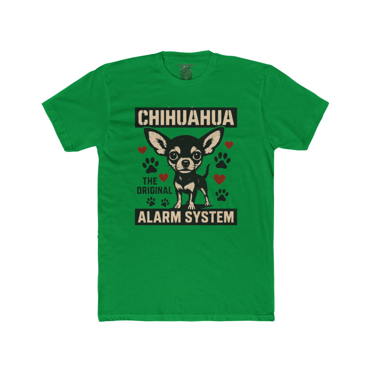 Chihuahua the Original Alarm System T-Shirt | Cute Dog Paw Print Tee - Image 5