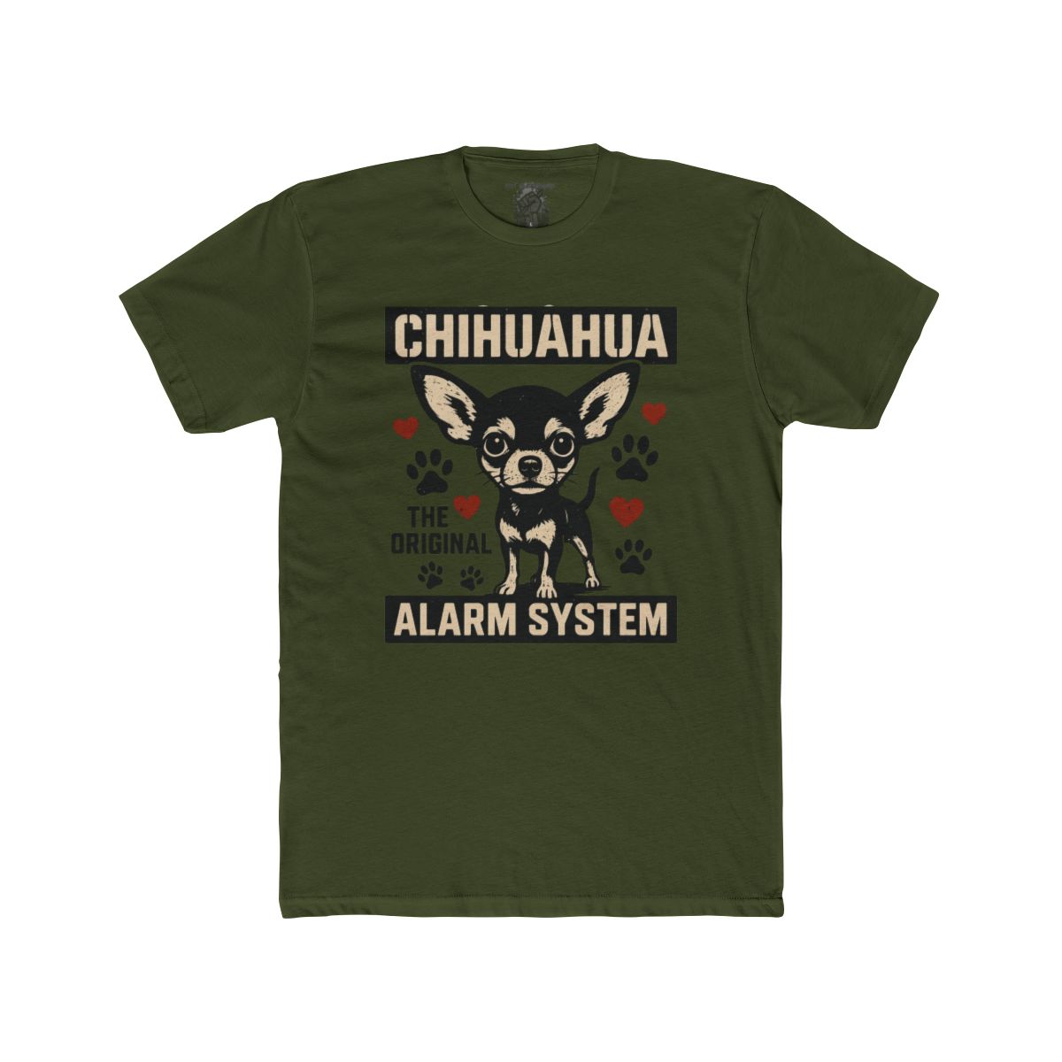 Chihuahua the Original Alarm System T-Shirt | Cute Dog Paw Print Tee - Image 9