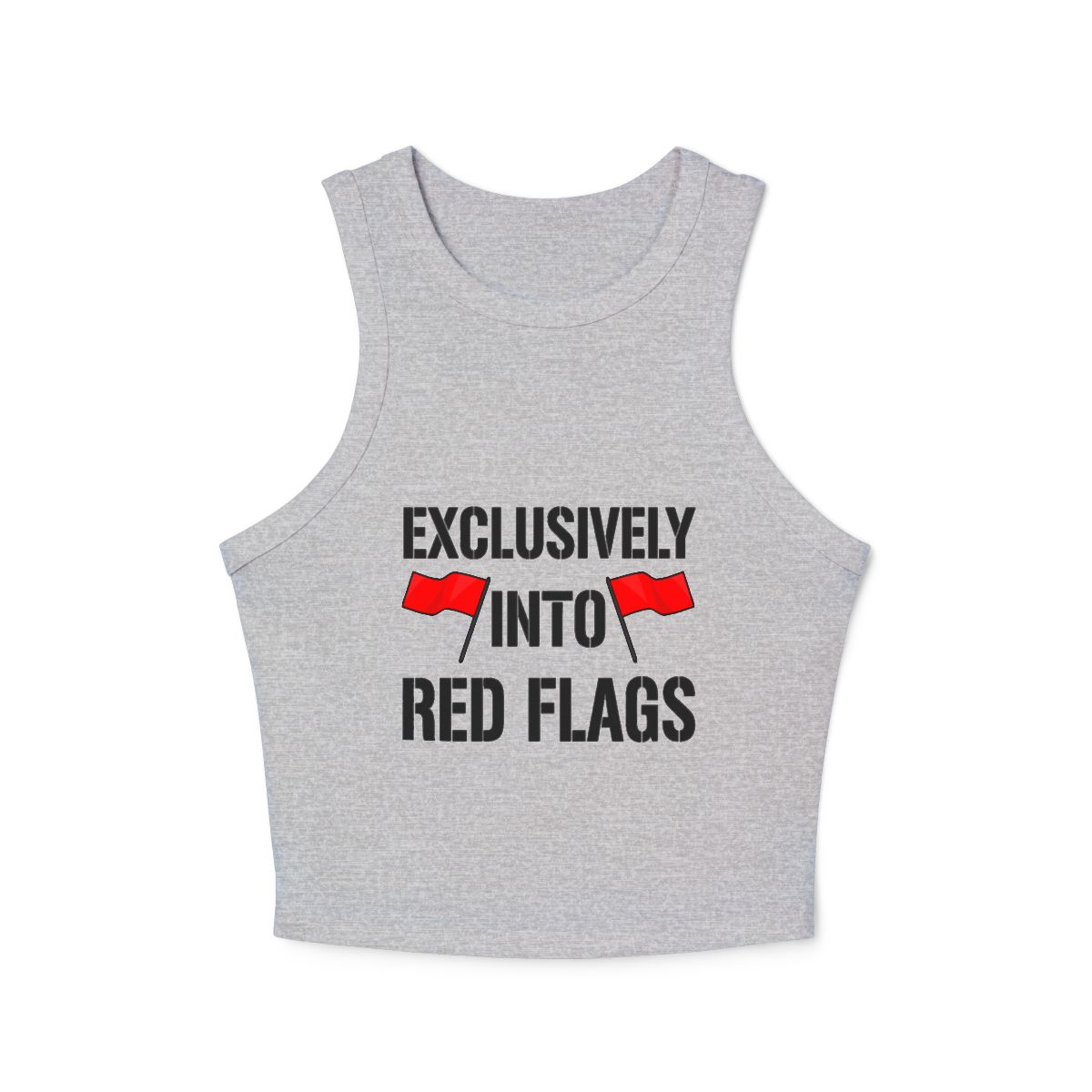 Exclusively Into Red Flags Tank Top | Humor Graphic Racerback - Image 2