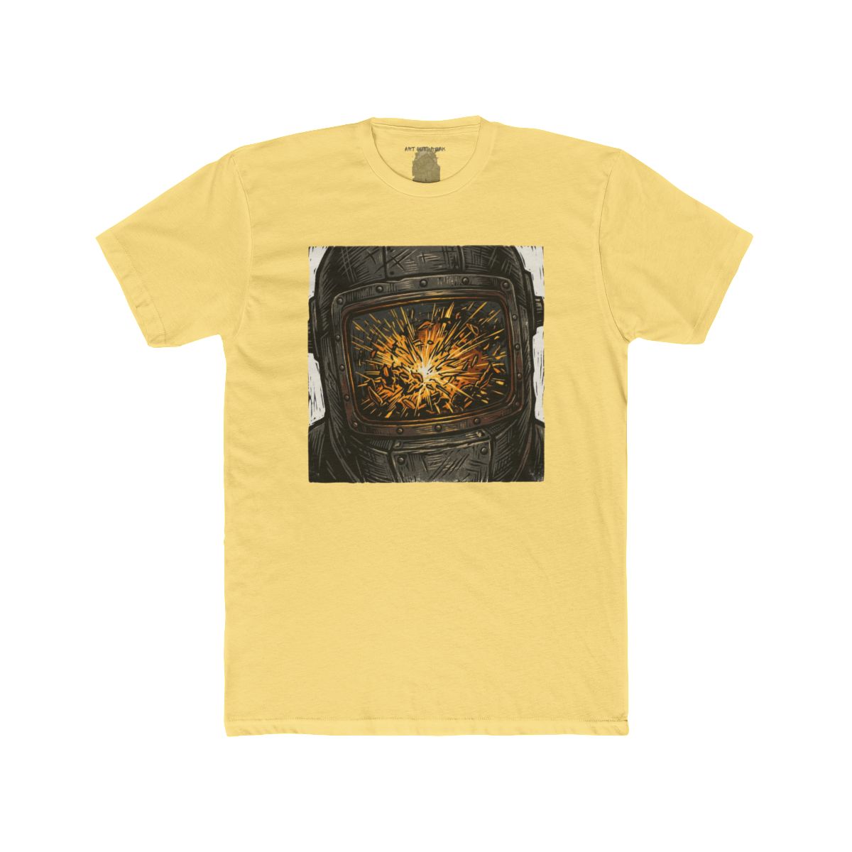 Fiery Welder's Mask T-Shirt | Graphic Tee - Image 3