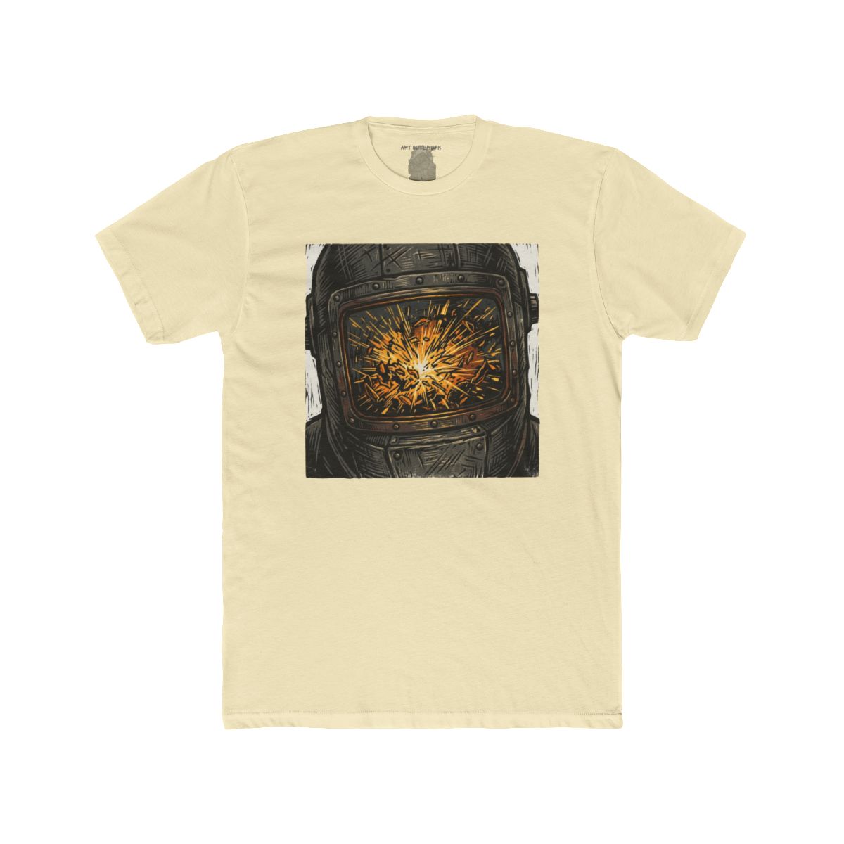 Fiery Welder's Mask T-Shirt | Graphic Tee - Image 12