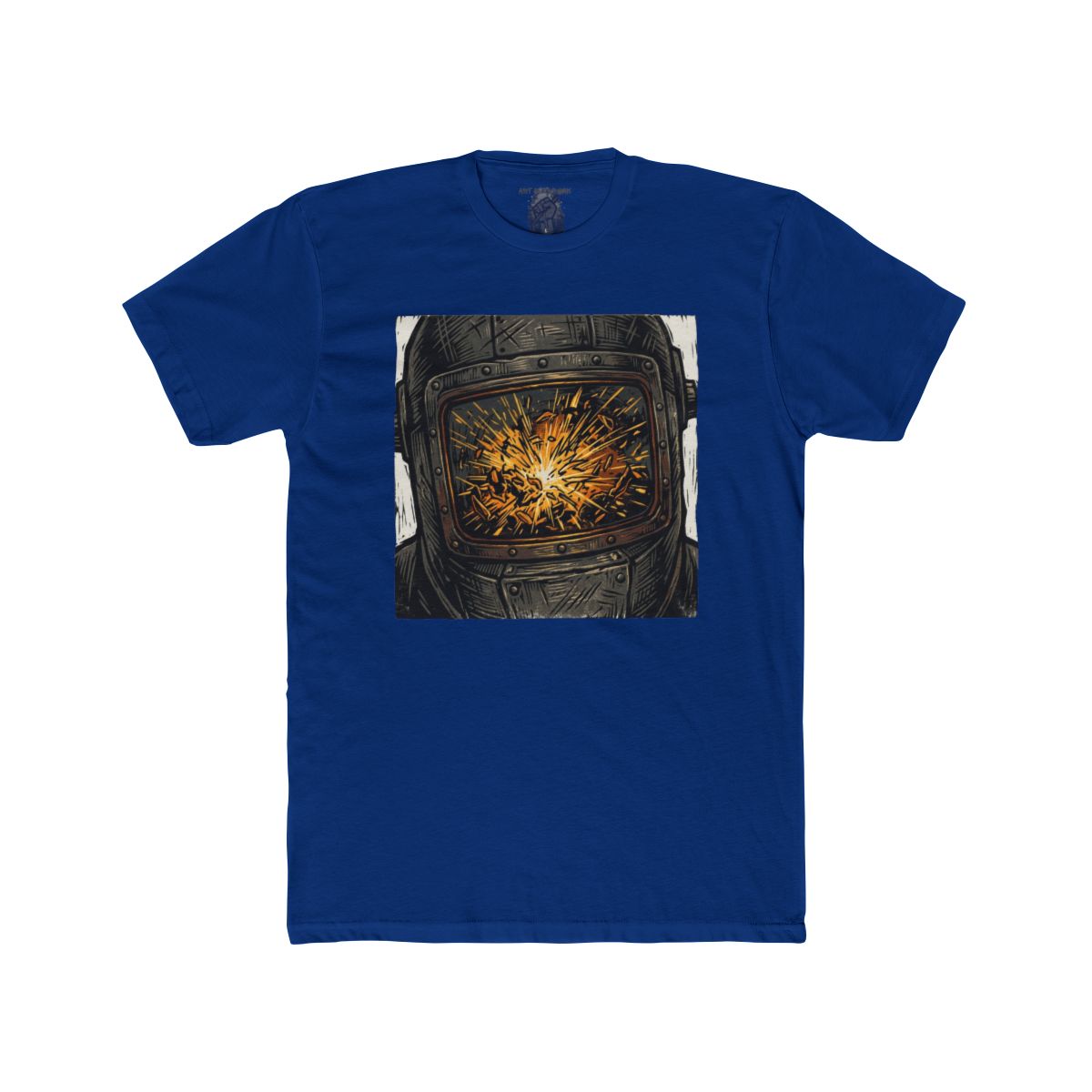Fiery Welder's Mask T-Shirt | Graphic Tee - Image 14
