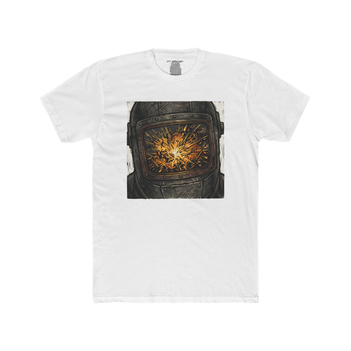 Fiery Welder's Mask T-Shirt | Graphic Tee - Image 15