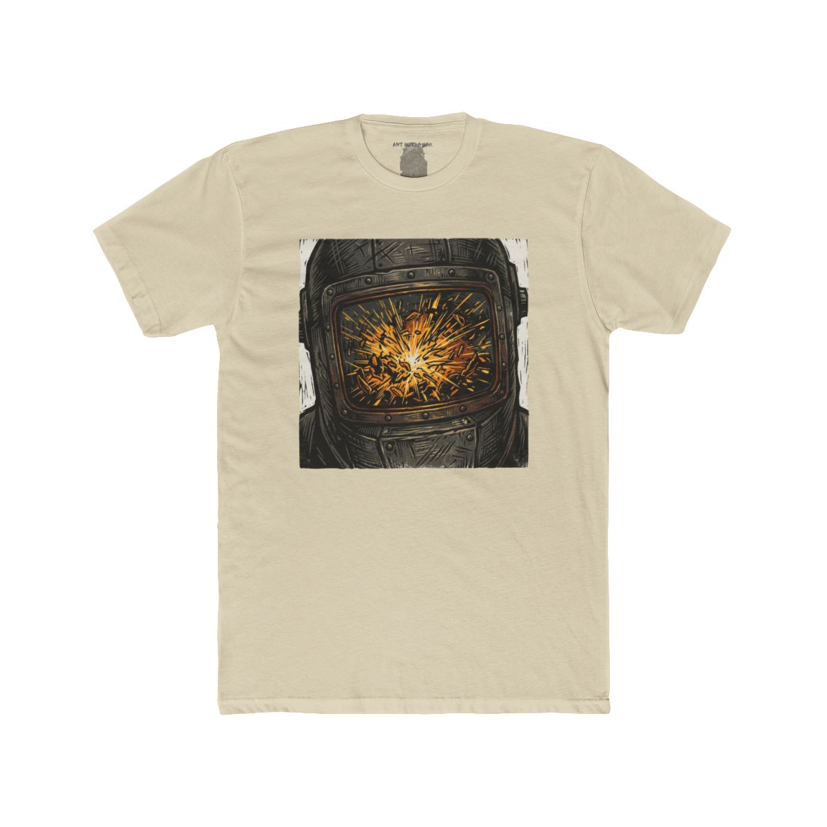 Fiery Welder's Mask T-Shirt | Graphic Tee - Image 5