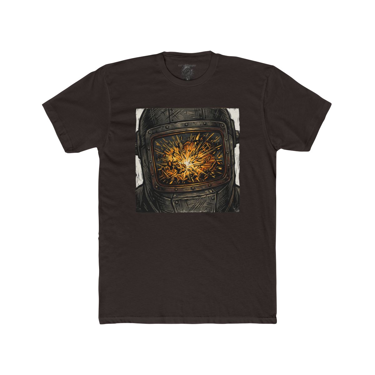 Fiery Welder's Mask T-Shirt | Graphic Tee - Image 6