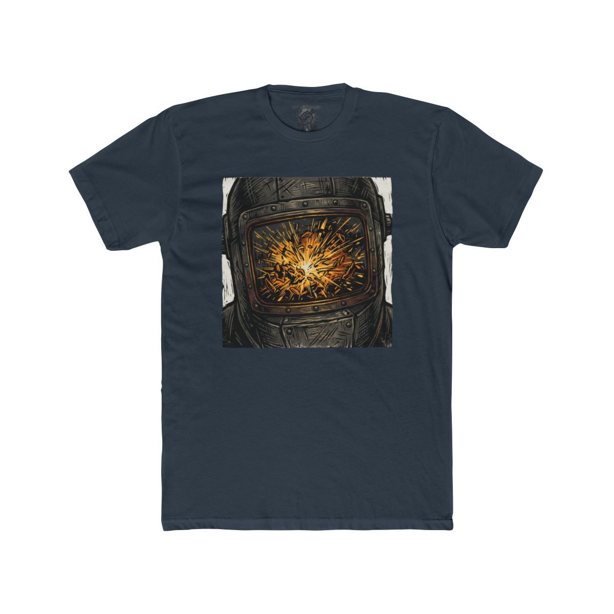 Fiery Welder's Mask T-Shirt | Graphic Tee - Image 8