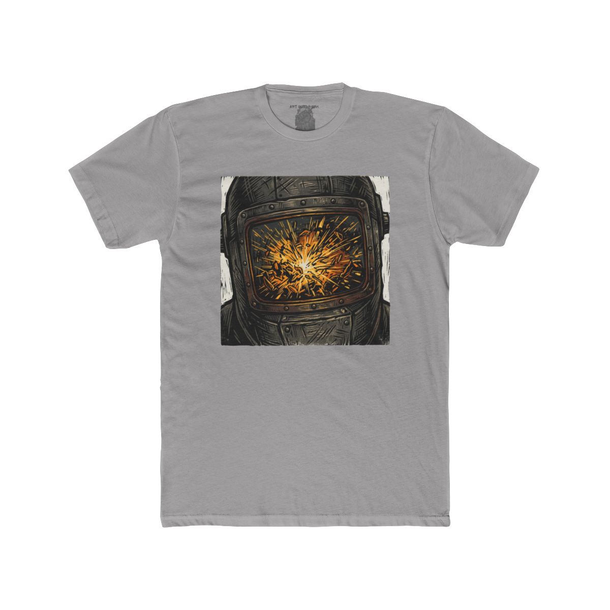 Fiery Welder's Mask T-Shirt | Graphic Tee - Image 9