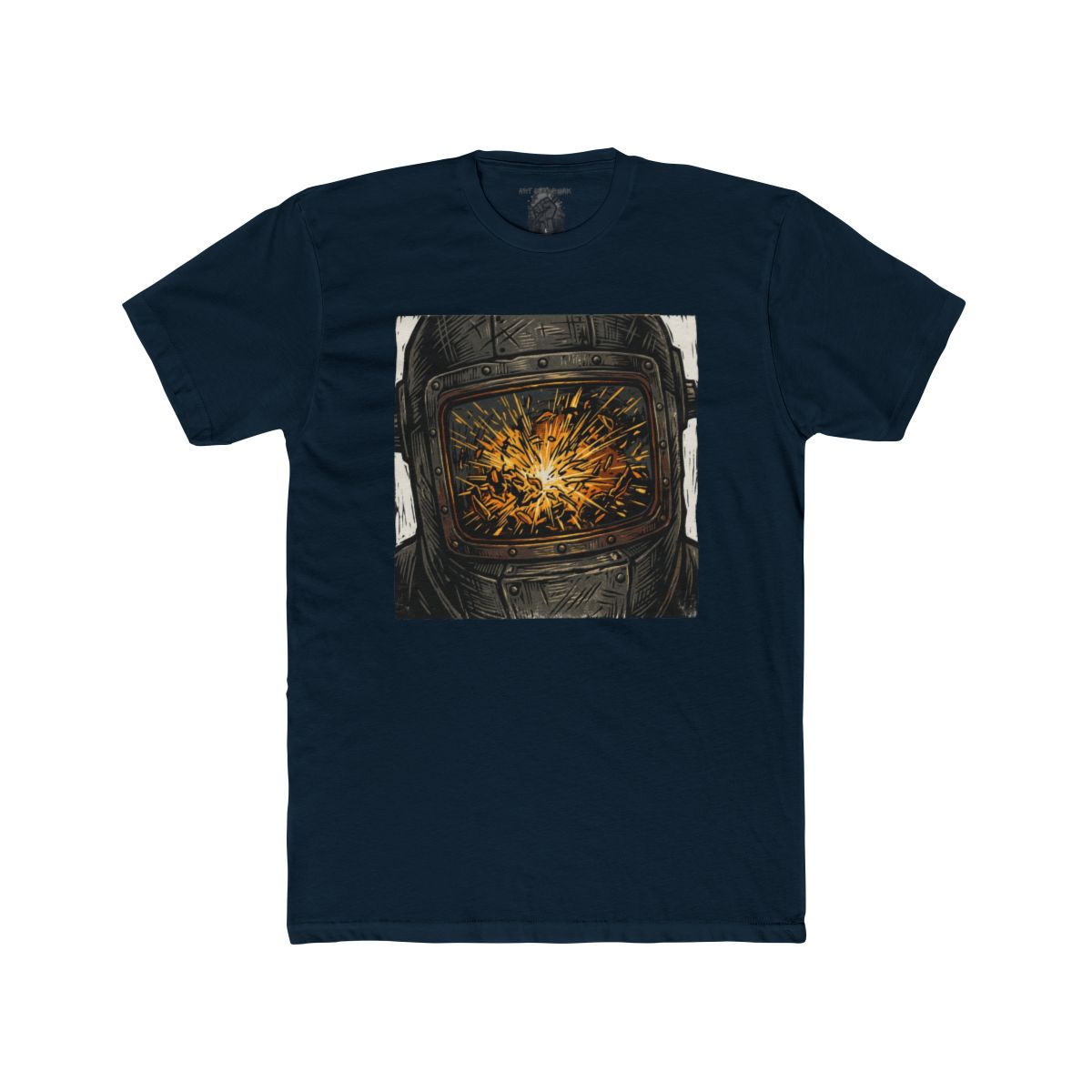 Fiery Welder's Mask T-Shirt | Graphic Tee - Image 10