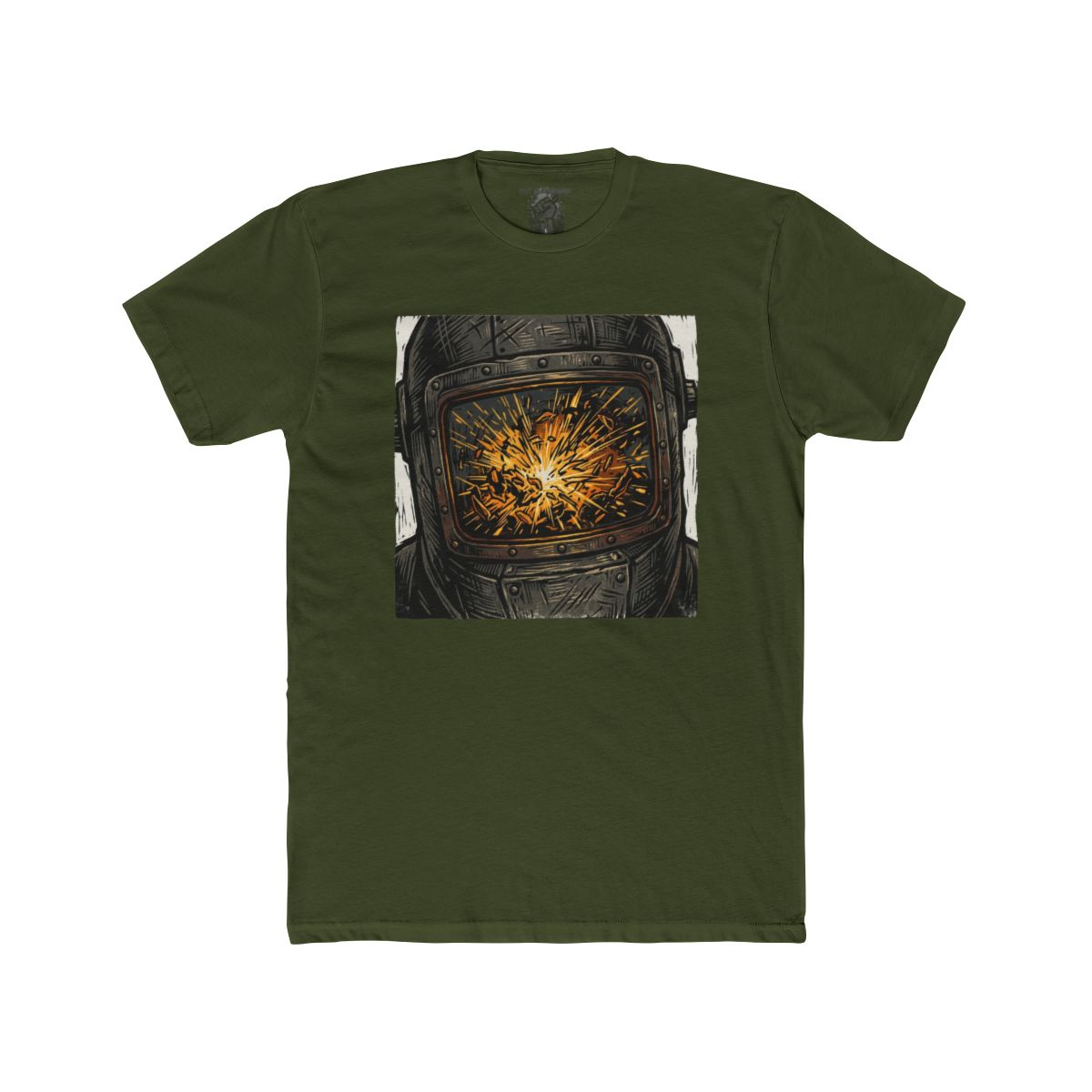 Fiery Welder's Mask T-Shirt | Graphic Tee - Image 11