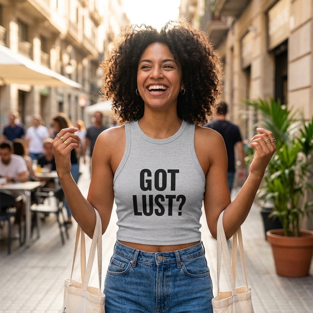 GOT LUST? Tank Top | Graphic Slogan Crop Racer Tank