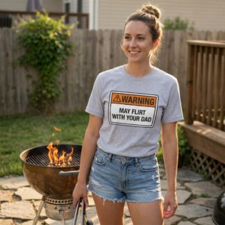 Warning: May Flirt With Your Dad Shirt lifestyle photo