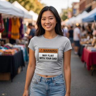 Warning May Flirt With Your Dad Baby Tee lifestyle photo