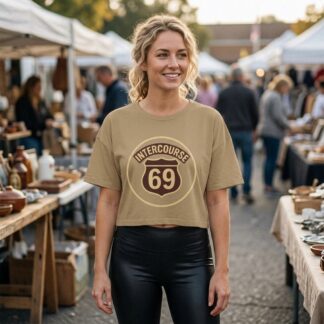 Intercourse 69 Road Sign Crop Tee lifestyle photo