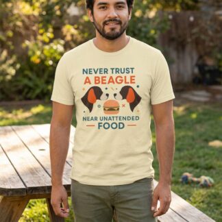 Never Trust a Beagle Near Unattended Food T-Shirt lifestyle photo
