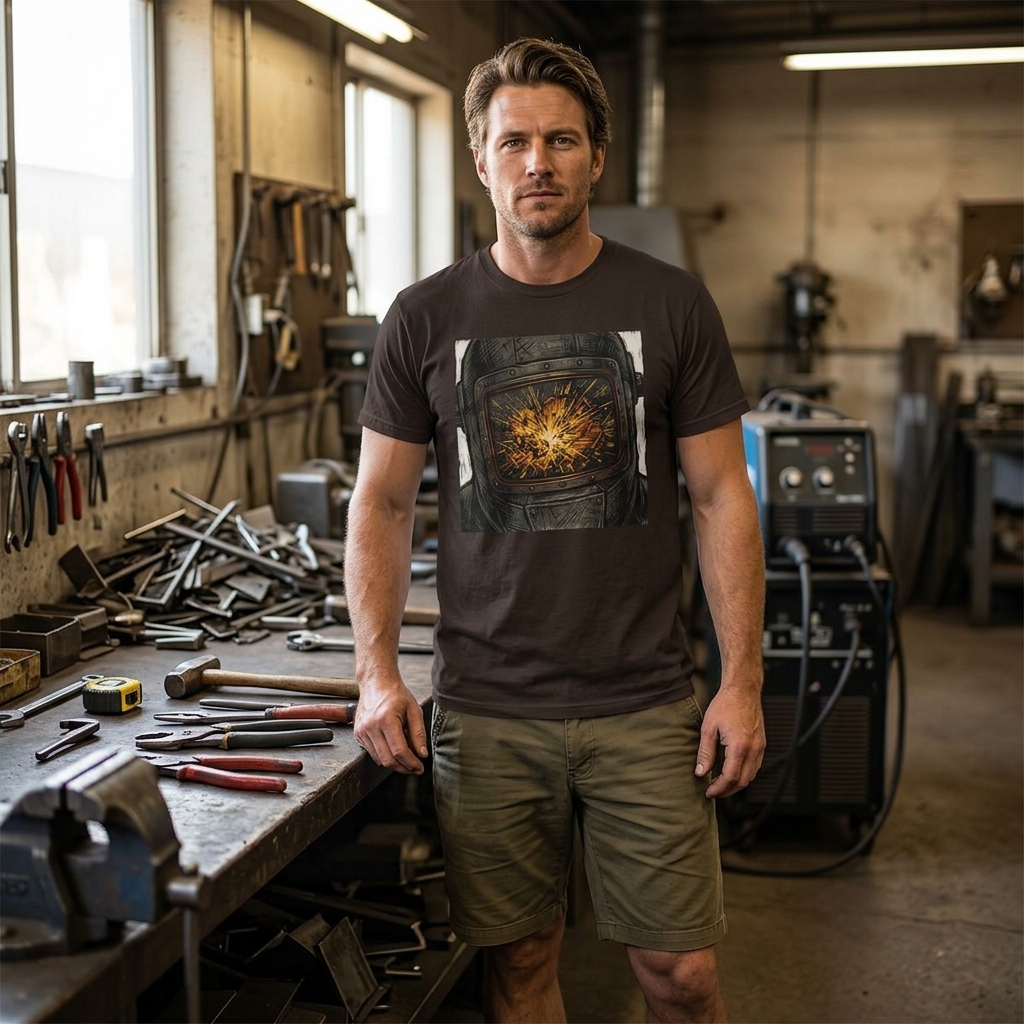 Fiery Welder’s Mask T-Shirt | Graphic Tee
