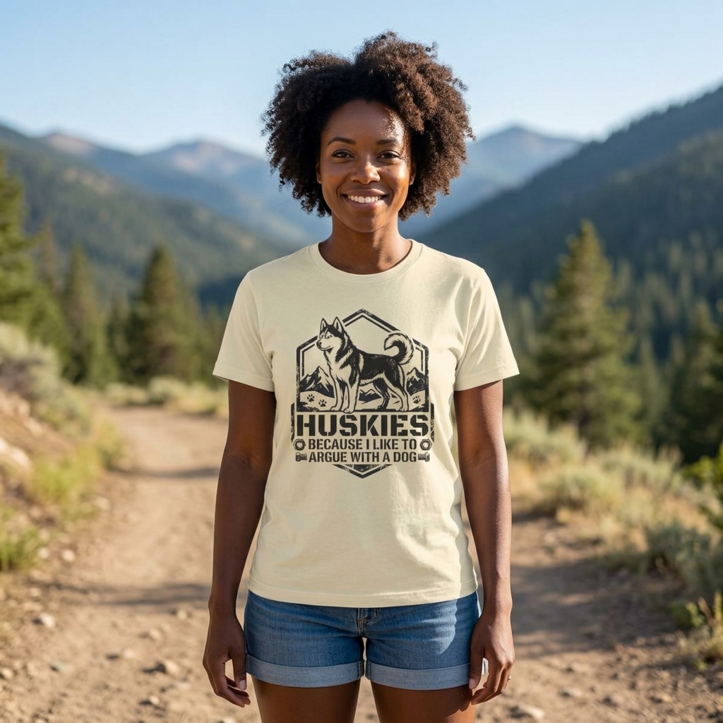 Huskies Because I Like To Argue With A Dog Tee | Husky Graphic Shirt