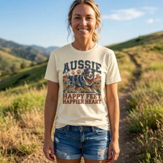 Aussie Happy Feet Happier Heart Tee lifestyle photo