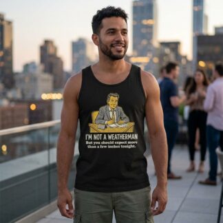 Funny Retro News Anchor I'm Not a Weatherman Tank Top lifestyle photo