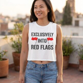 Exclusively Into Red Flags Crop Top lifestyle photo