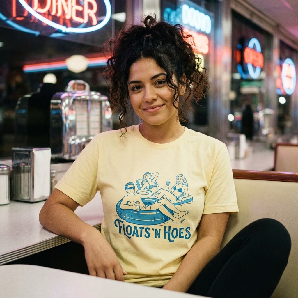 Floats ‘N Hoes Tee | Pool Float Party Graphic Shirt