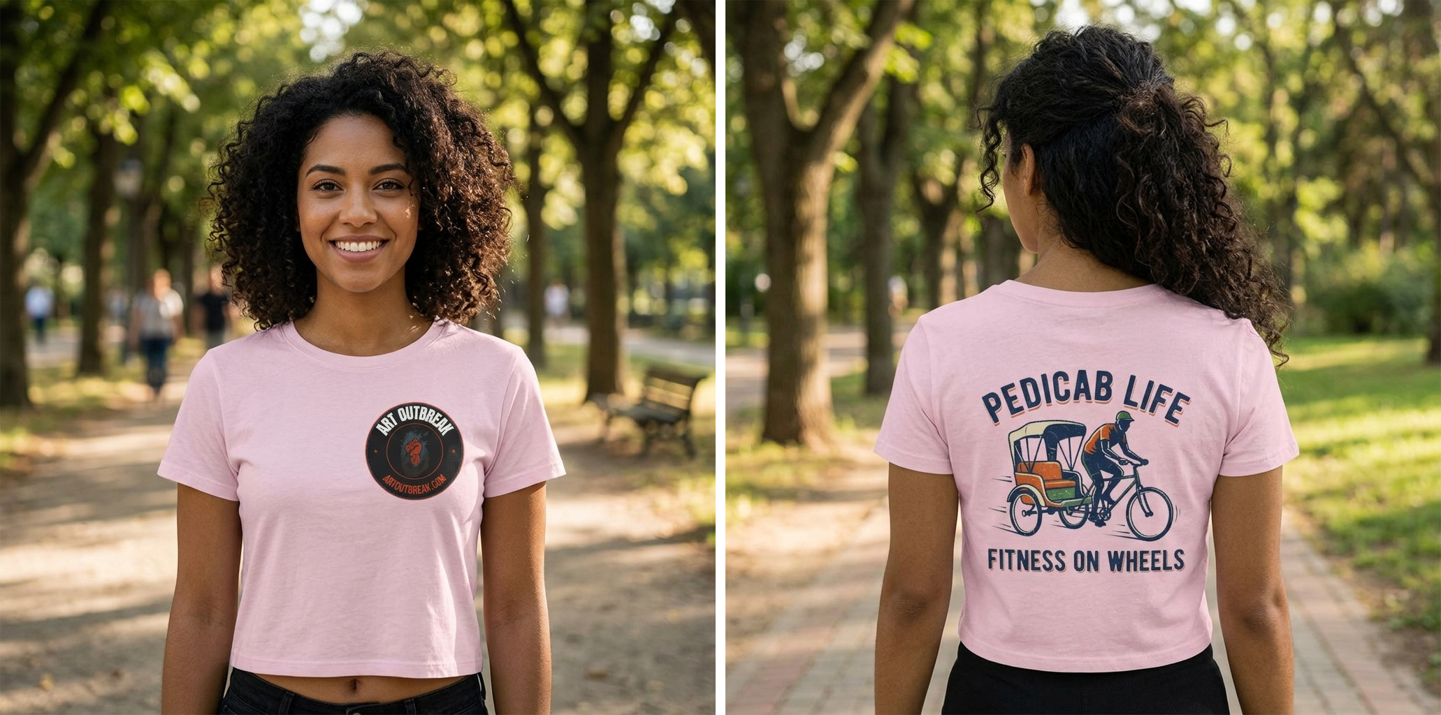 Pedicab Life Fitness On Wheels Tee | Women’s Baby Tee