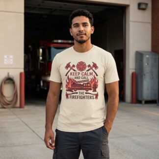 Keep Calm and Call the Firefighters T-Shirt lifestyle photo