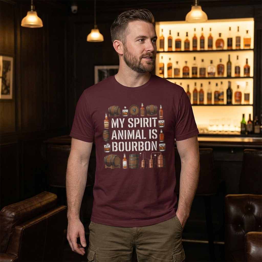 My Spirit Animal Is Bourbon T-Shirt | Bourbon Whiskey Tee