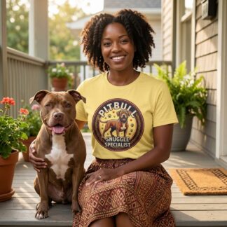 Pitbull Snuggle Specialist Tee lifestyle photo