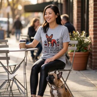 French Bulldog Illustration Crew Tee lifestyle photo