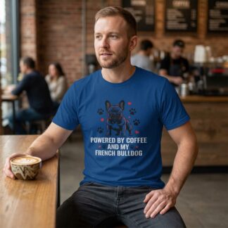 Powered by Coffee and My French Bulldog Tee lifestyle photo