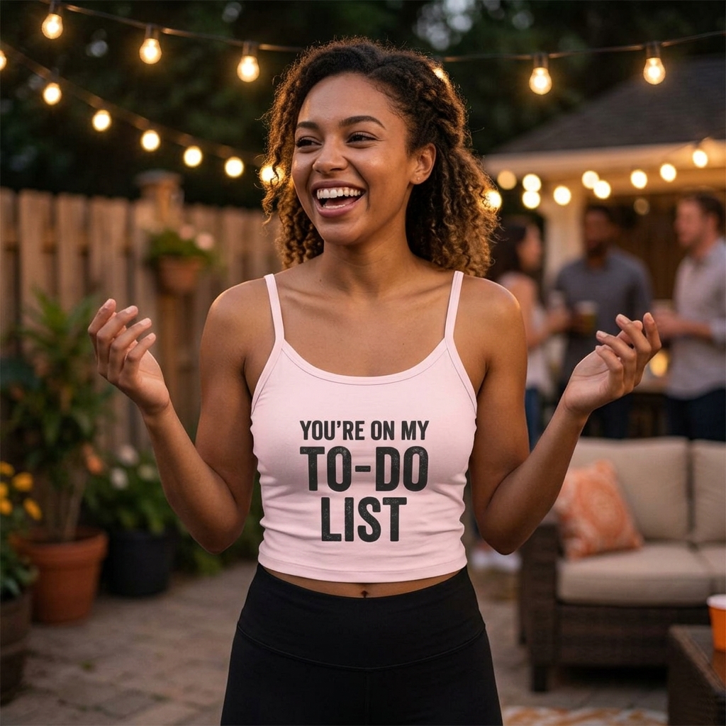 You’re On My To-Do List tank top | Sassy Text Crop Top