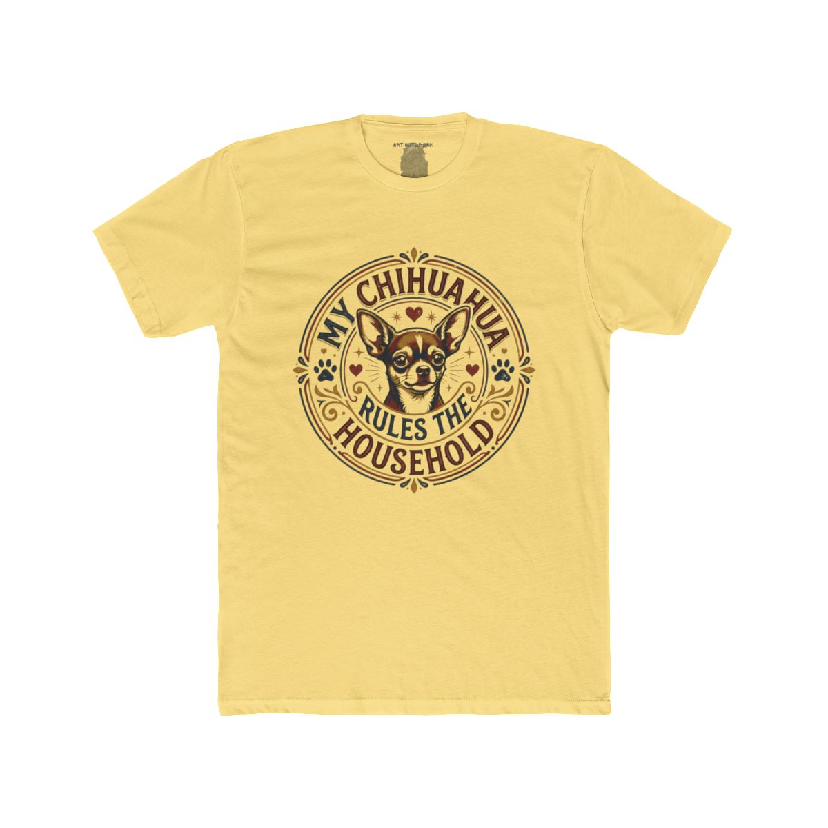 My Chihuahua Rules the Household Tee | Chihuahua Dog Illustration - Image 3