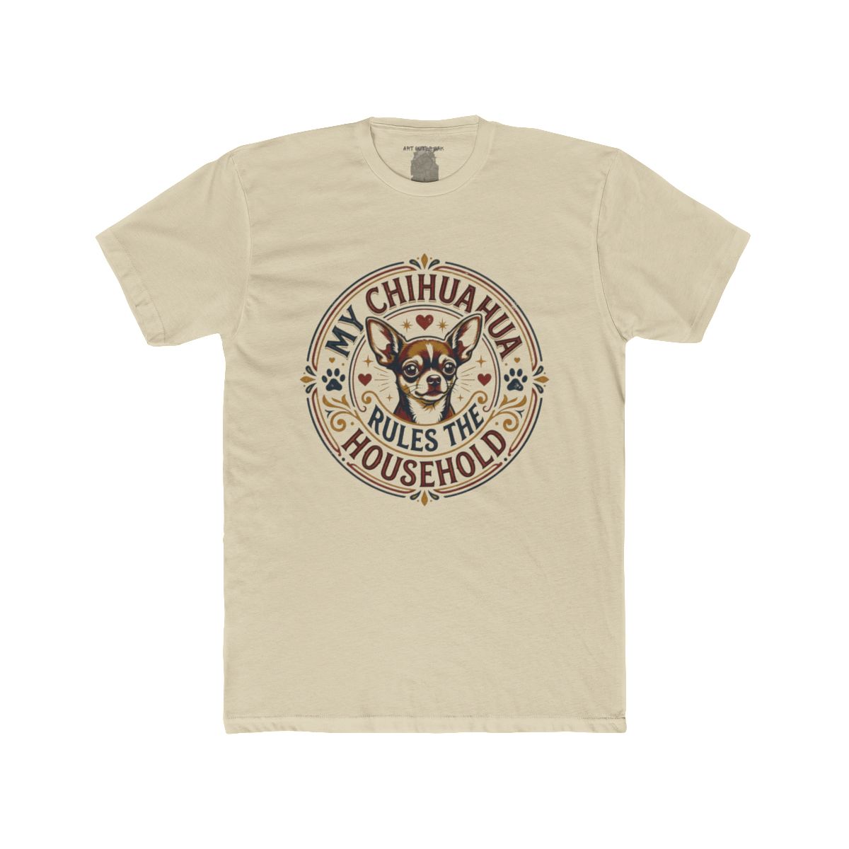 My Chihuahua Rules the Household Tee | Chihuahua Dog Illustration - Image 4