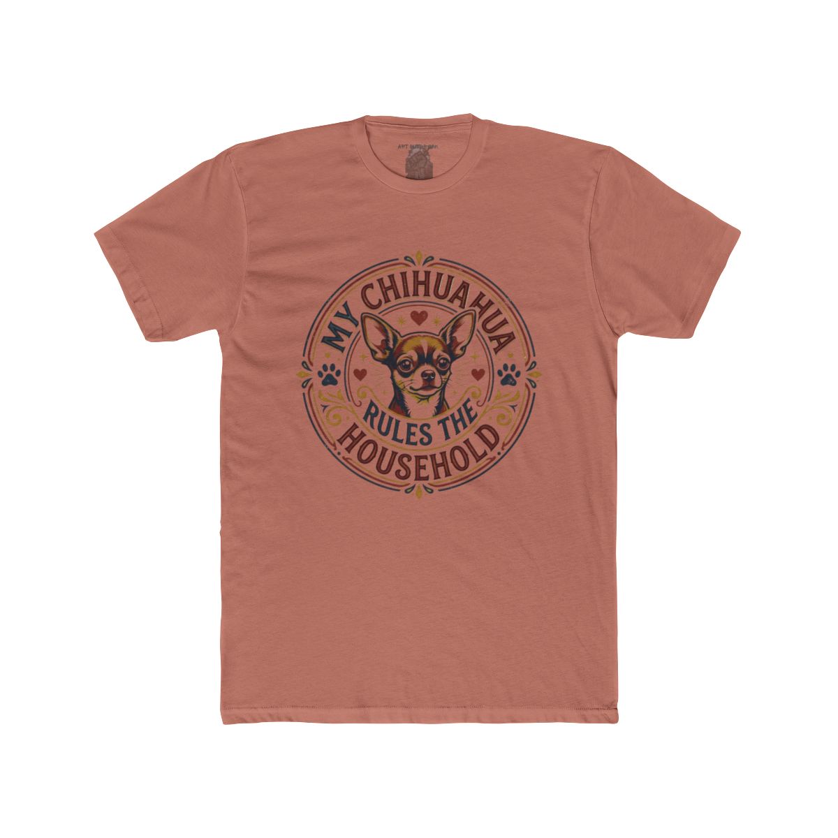 My Chihuahua Rules the Household Tee | Chihuahua Dog Illustration - Image 5