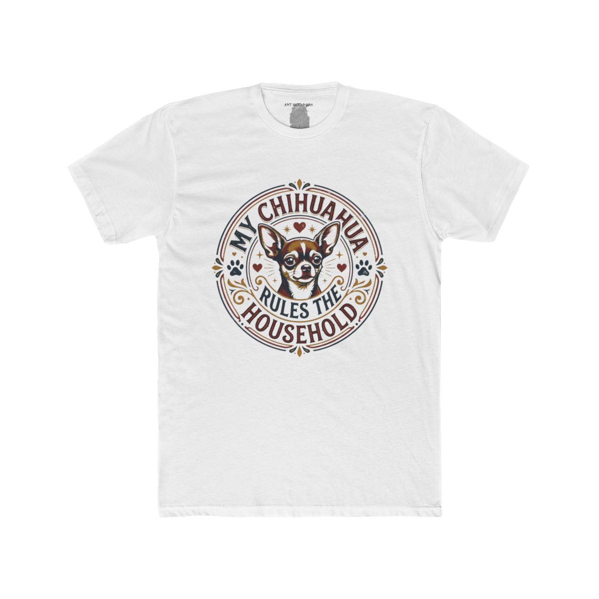 My Chihuahua Rules the Household Tee | Chihuahua Dog Illustration - Image 11
