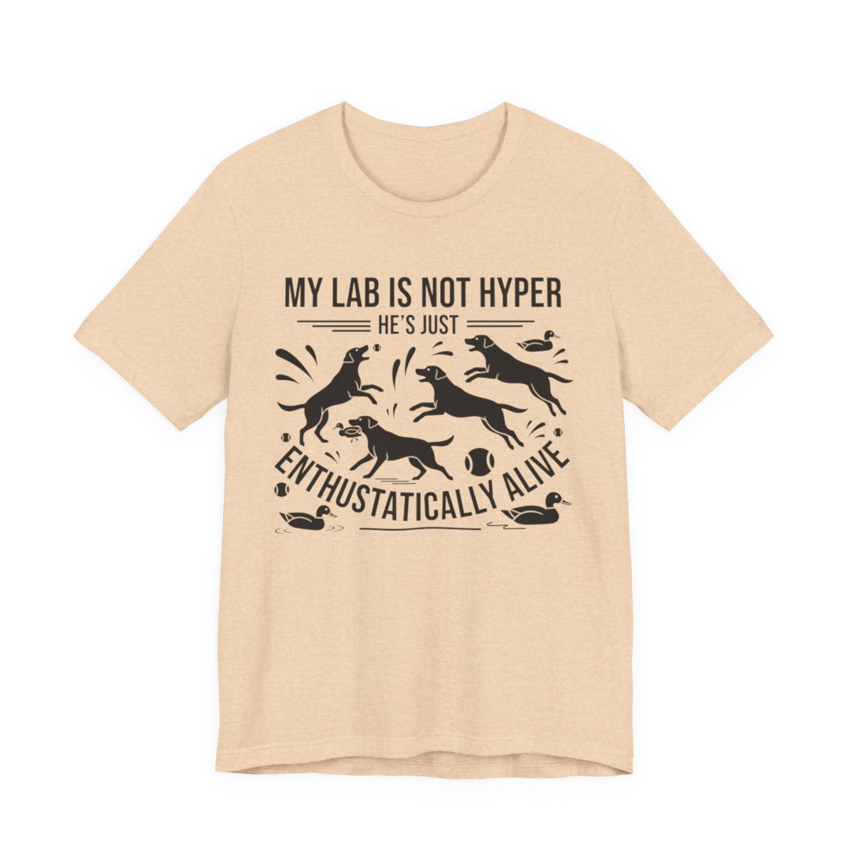 Labrador T-Shirt - My Lab Is Not Hyper Just Enthusiastically Alive - Multi Tee - Image 3