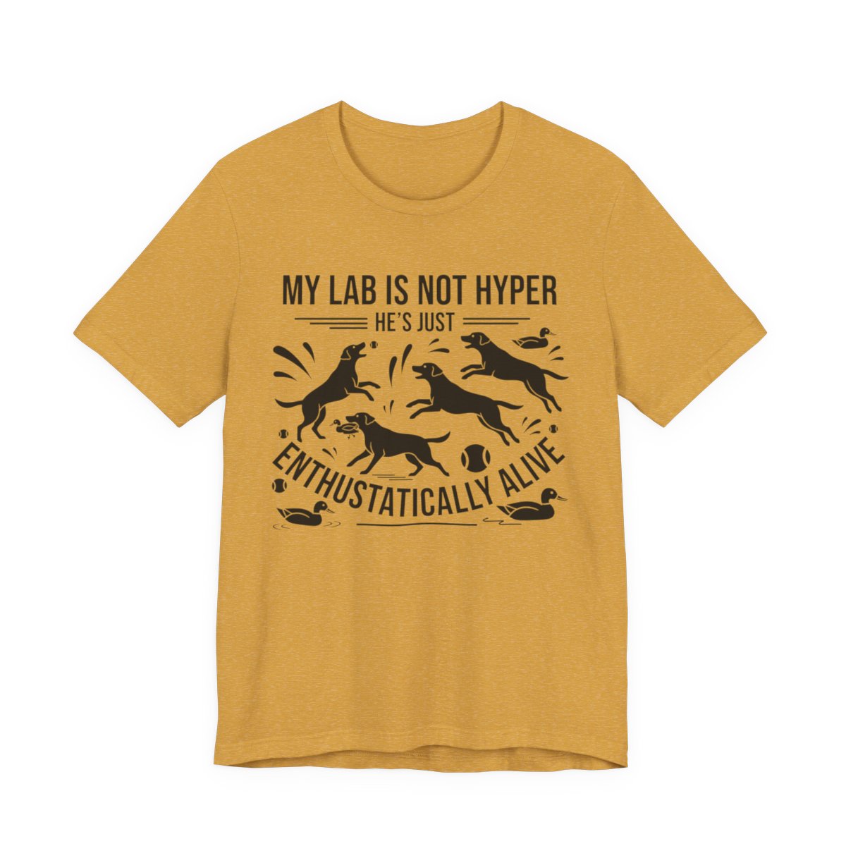 Labrador T-Shirt - My Lab Is Not Hyper Just Enthusiastically Alive - Multi Tee - Image 4