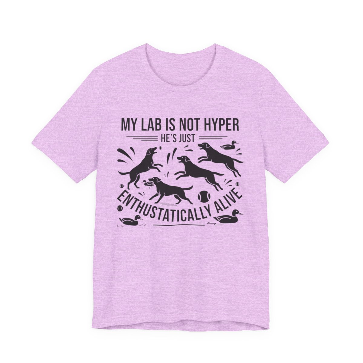Labrador T-Shirt - My Lab Is Not Hyper Just Enthusiastically Alive - Multi Tee - Image 8