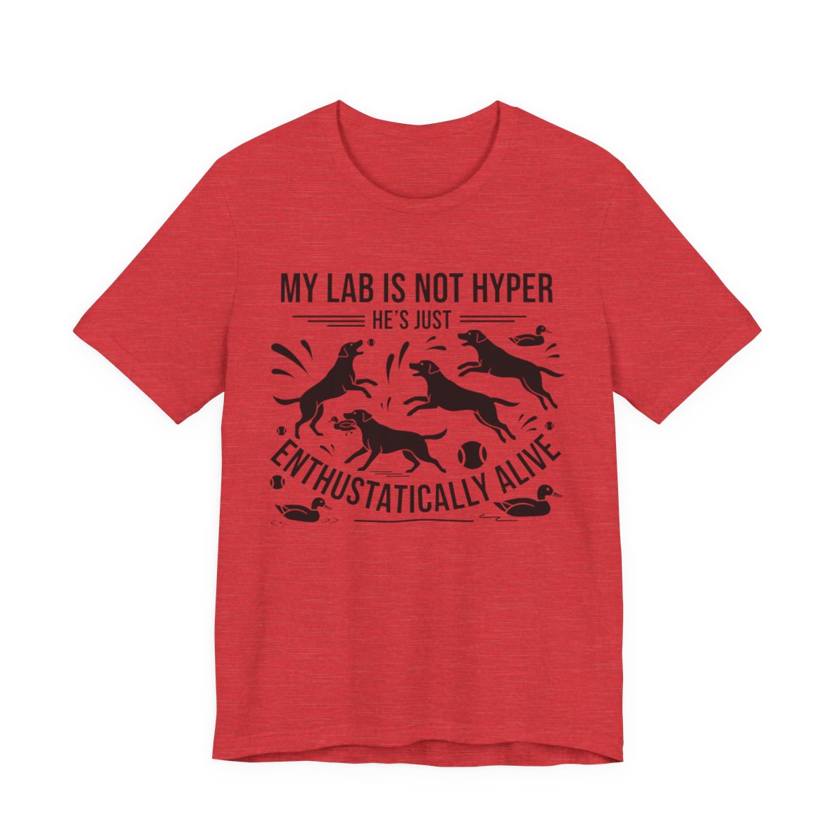 Labrador T-Shirt - My Lab Is Not Hyper Just Enthusiastically Alive - Multi Tee - Image 9