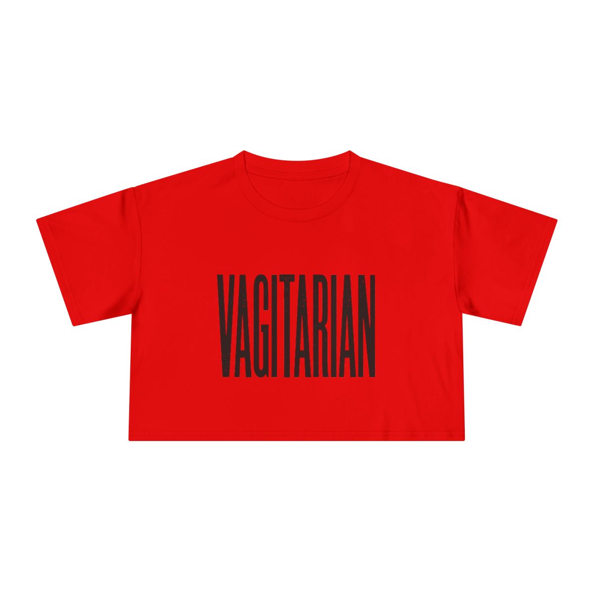 Vagitarian Crop Tee | Funny Text Graphic Top - Image 12