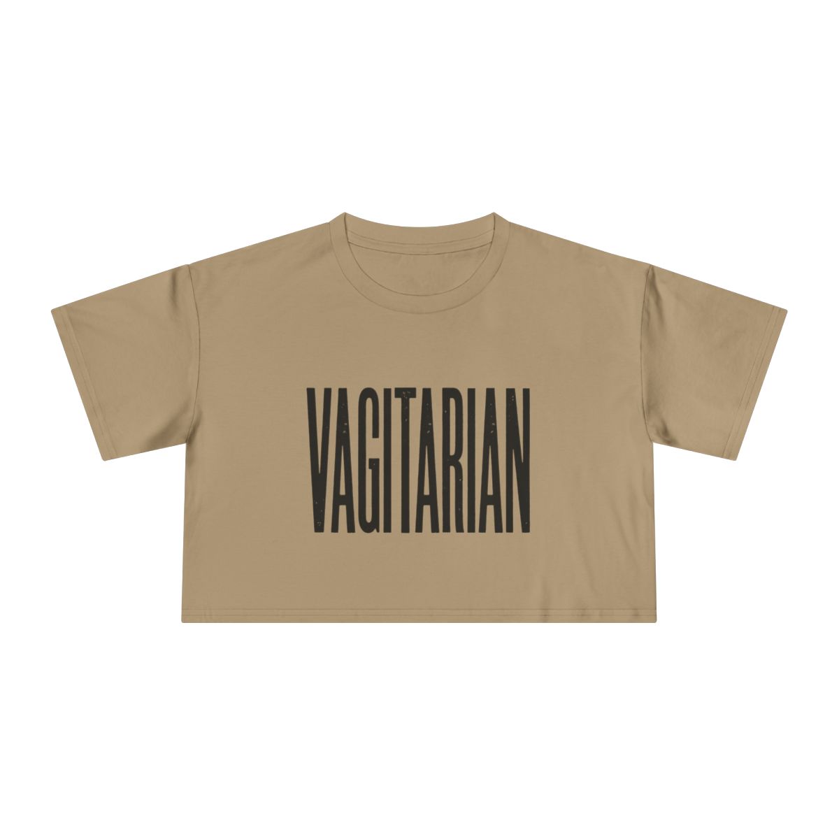 Vagitarian Crop Tee | Funny Text Graphic Top - Image 14