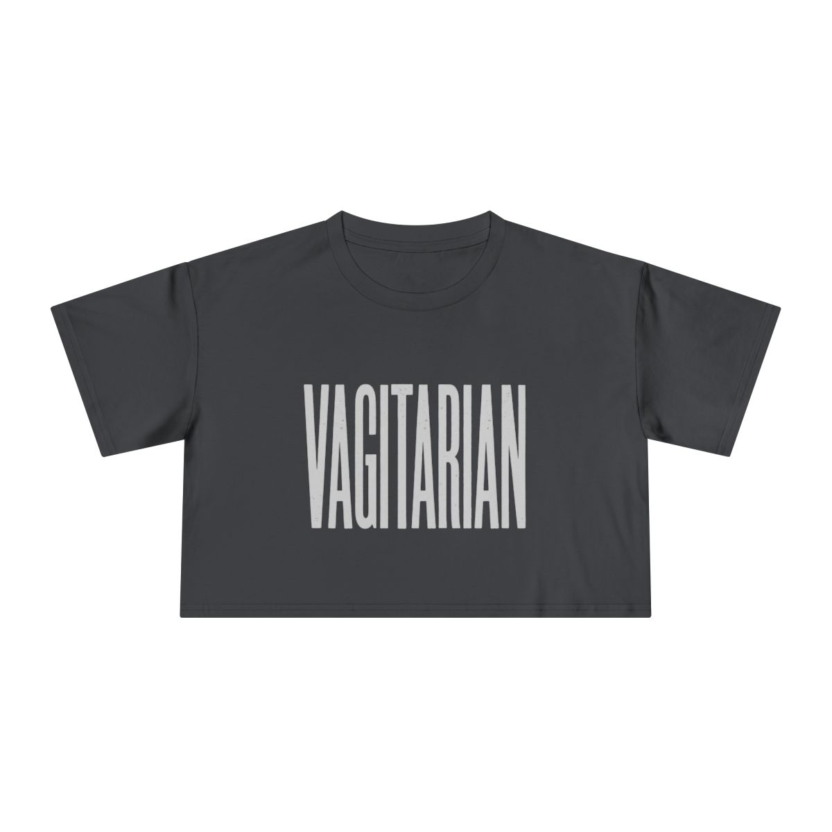 Vagitarian Crop Tee | Funny Text Graphic Top - Image 6